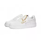 Nike Air Force 1 Pixel 灰銀米白 大金鍊 像素結構 DC1160-100 US5 白金