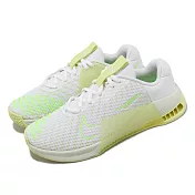 Nike 訓練鞋 Wmns Metcon 9 女鞋 白 黃 緩震 穩定 健身 舉重 運動鞋 DZ2537-106 23cm WHITE/YELLOW