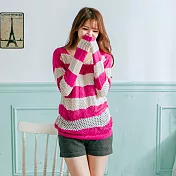 【Wonderland】時尚甜心針織上衣 FREE 粉白