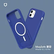 犀牛盾 iPhone 12 / 12 Pro (6.1吋) SolidSuit (MagSafe 兼容) 防摔背蓋手機保護殼- 經典藍