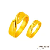 J’code真愛密碼金飾 感應黃金成對戒指
