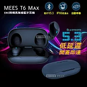 MEES邁斯 T6 Max TWS V5.3 HIFI高音質 IPX6防水降噪真無線藍牙耳機 (都會藍)