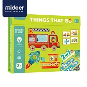 《MiDeer》-- 二合一遊戲磁鐵書-忙碌交通 ☆