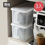 【日本霜山】北歐風高位層架用提把式收納箱-5L-3入- 霧透