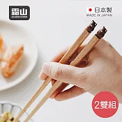 【日本霜山】日本製圓滾滾動物系列木筷(19.5cm)-2雙組- 小熊