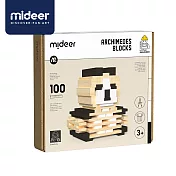 《MiDeer》-- 阿基米德積木(原木色50片&黑色25片&白色25片) ☆