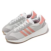 adidas 休閒鞋 Country XLG W 女鞋 灰 粉 皮革 復古 運動鞋 微增高 三葉草 愛迪達 IG8284