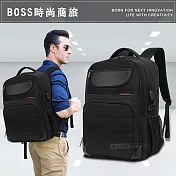 17.3吋 BOSS時尚商旅 通風導流背墊 防潑水多層大容量減負旅行公事包 商務平板筆電後背包