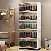 【好氣氛家居】50面寬輕奢翻蓋五層收納櫃 透明黑