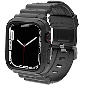 Elkson Apple Watch 9/8/7/6/5/4/SE Quattro Pro柔韌透氣耐磨TPU一體成形軍規錶帶(44/45mm) -神秘黑