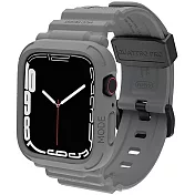 Elkson Apple Watch 9/8/7/6/5/4/SE Quattro Pro柔韌透氣耐磨TPU一體成形軍規錶帶(44/45mm) -鯊魚灰