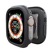 加拿大elkson Apple Watch Ultra 1-2 49mm Quattro Max軍規保護殼+保護貼套組(附貼膜神器) 神秘黑