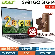 【特仕】Acer SFG14-71T-70D9 (i7-13700H/16G/1TB SSD/14吋WUXGA/W11升級W11P) 輕薄筆電
