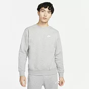 NIKE AS M NSW CLUB CRW BB 男長袖上衣-灰-BV2663063 M 灰色