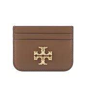 tory burch eleanor 大標誌小牛皮4卡卡片/名片夾 (駝色)