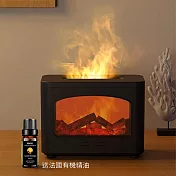【品菲特PINFIS】火爐香氛機 水氧機 加濕器(贈有機甜橙精油10ml) 黑色