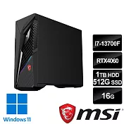 msi微星 Infinite S3 13-845TW-RTX4060 電競桌機 (i7-13700F/16G/512G+1T/RTX4060-8G/Win11)