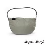 Legato Largo 防潑水 半月形斜背手提兩用包- 淺灰色