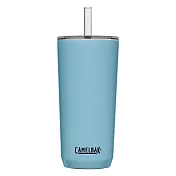 【美國CamelBak】600ml Straw Tumbler 雙層不鏽鋼吸管杯(保冰) 灰藍