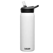 【美國CamelBak】750ml eddy+不鏽鋼多水吸管保溫瓶(保冰) 經典白