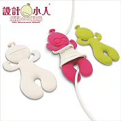 【設計小人】小人線世報集線器/3入一組(米白/桃紅/鮮綠)