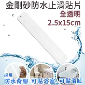 Echain Tech 金鋼砂止滑貼片 透明長條款 2入 (2.5x15公分)