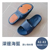 【DR.Story】日式質感全方位超防護止滑拖鞋 (孕婦拖鞋 老人拖鞋) JP27.5 深邃海藍(42-43)
