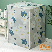 【iSFun】防水洗衣機防塵套/ 白藍花朵/直立式