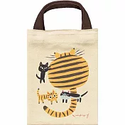 糸井忠晴（知名男作家）舊町屋&貓系列 迷你小提袋 澎澎毛線貓