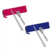 理想PERFECT 頂級極緻316隨身餐具組(匙+筷+袋) IKH_86301 台灣製 藍色