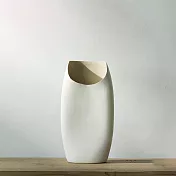 【3,co】月型口扁平花器G9 - 褐