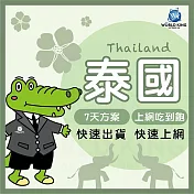 【WorldKing】泰國網卡7天高速流量(網路吃到飽)