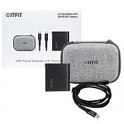 SAMSUNG ITFIT 原廠 30W 旅行充電組-含雙口充電器+雙Type C線 (公司貨) 黑色