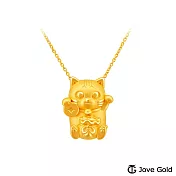 JoveGold漾金飾 福袋招弟黃金墜子  送玫瑰鋼項鍊