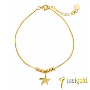 【Just Gold 鎮金店】星空閃耀 黃金手鍊(網路限定)