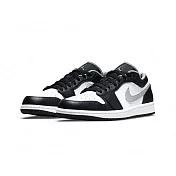Air Jordan 1 Low Black White Grey 黑白灰影子 553558-040 US9 黑白灰