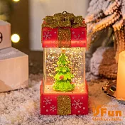 【iSFun】聖誕禮物＊雪花飄盪夜燈擺飾/ 紅色聖誕樹