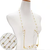 seoul show首爾秀 愛心串兩用口罩掛繩鏈墨鏡平光眼鏡鍊老花近視防丟鍊  金色