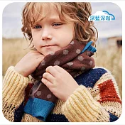 Kocotree北歐風保暖圍巾 深藍深咖