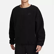 NIKE AS M NK CLUB+ SHERPA WNTR CREW 男長袖上衣-黑-FB8379010 L 黑色