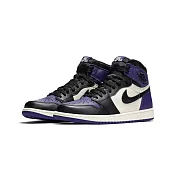 Air Jordan 1 Retro High Court Purple 黑紫腳趾 555088-501 US12 黑紫白