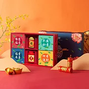 【春節禮盒】無藏_新年公益茶食禮盒M3 【超級福貴】喜慶大禮盒 豪華綜合澎湃茶食禮 (2茶+4茶食)