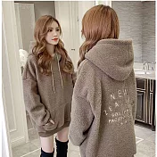 BJ COLLECTION 日系羊羔毛口袋帽T/上衣BJ30070 F 咖啡色