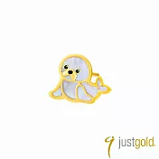 【Just Gold 鎮金店】冰川珍奇-海獅 黃金耳環-單耳