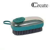 【CC家居】多功能液壓可換頭清潔刷(洗衣刷/萬用清潔刷) 綠色