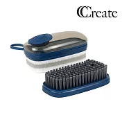 【CC家居】多功能液壓可換頭清潔刷-雙頭(洗衣刷/萬用清潔刷) 藍色