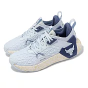 Under Armour 訓練鞋 Project Rock 6 女鞋 藍 白 支撐 巨石強森 UA 多功能 重訓 運動鞋 3026535400