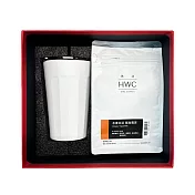 【PO:Selected】丹麥POx黑沃耶加雪菲咖啡禮盒組(稜角保溫杯460ml-共3色/咖啡豆) 白