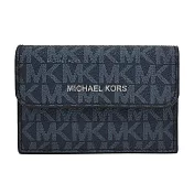 MICHAEL KORS COOPER滿版PVC風琴卡片收納包- 深藍