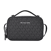 MICHAEL KORS COOPER男款滿版手提/斜背兩用包- 黑